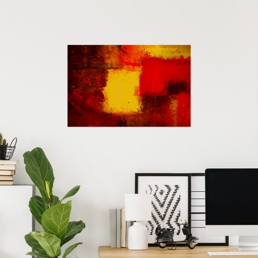 抽象芸術モダンプリントミニマリストアートデコール ポスター (ホームオフィス)