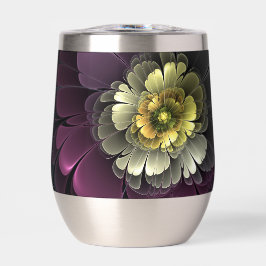 抽象芸術モダンプルカーキグレーフラクタルフラワー