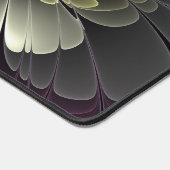 抽象芸術モダンプルカーキグレーフラクタルフラワー デスクマット (コーナー)