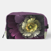 抽象芸術モダンプルカーキグレーフラクタルフラワー ドップキット (裏面)