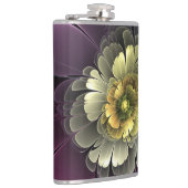 抽象芸術モダンプルカーキグレーフラクタルフラワー フラスク (右)