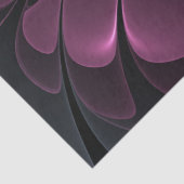 抽象芸術モダンプルカーキグレーフラクタルフラワー 薄葉紙 (詳細)