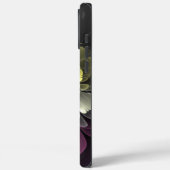 抽象芸術モダンプルカーキグレーフラクタルフラワー Case-Mate iPhoneケース (裏面 / 左)