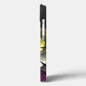 抽象芸術モダンプルカーキグレーフラクタルフラワー Case-Mate iPhoneケース (裏面 / 左)