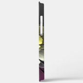 抽象芸術モダンプルカーキグレーフラクタルフラワー Case-Mate iPhoneケース (裏面 / 左)