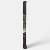 抽象芸術モダンプルカーキグレーフラクタルフラワー SAMSUNG GALAXYケース (左側面)