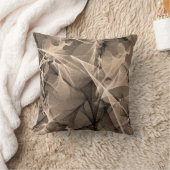 抽象芸術モダンベージュブラウンブラック クッション (ブランケット)