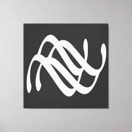 抽象芸術モダンホワイトジオメトリックラインアート キャンバスプリント