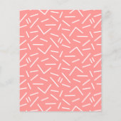 抽象芸術モダンホワイトラインピンクレッドクラフト紙 (裏面)