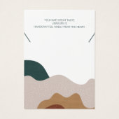 抽象芸術モダンボホネックレスディスプレイカード (裏面)