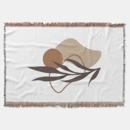 抽象芸術モダンボホプラントシェイプズアート スローブランケット