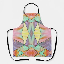 抽象芸術モダンボホマーブルアート エプロン