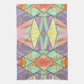 抽象芸術モダンボホマーブルアート キッチンタオル (縦)