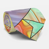 抽象芸術モダンボホマーブルアート ネクタイ (ロール)
