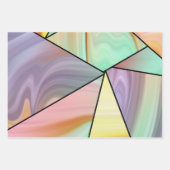 抽象芸術モダンボホマーブルアート ラッピングペーパーシート (正面3)