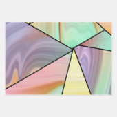 抽象芸術モダンボホマーブルアート ラッピングペーパーシート (正面2)