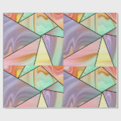 抽象芸術モダンボホマーブルアート ラッピングペーパー (フラット)