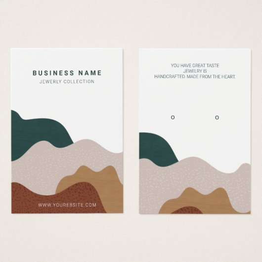 抽象芸術モダンボーホイヤリング表示カード (正面&裏面)