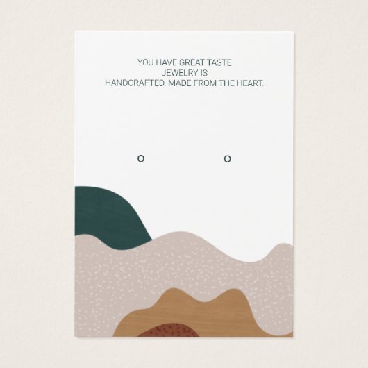 抽象芸術モダンボーホイヤリング表示カード (裏面)