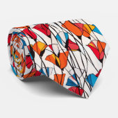 抽象芸術モダンポピーとチューリップの花の模様 ネクタイ (ロール)