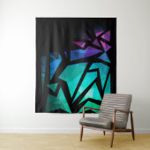 抽象芸術モダンポリゴングラフィティ幾何学DAR タペストリー (インサイチュ)