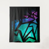 抽象芸術モダンポリゴングラフィティ幾何学DAR タペストリー (正面)