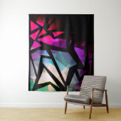 抽象芸術モダンポリゴングラフィティ幾何学DAR タペストリー (インサイチュ)