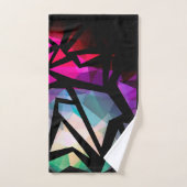 抽象芸術モダンポリゴングラフィティ幾何学DAR バスタオルセット (ハンドタオル)