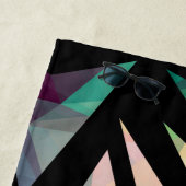 抽象芸術モダンポリゴングラフィティ幾何学DAR ビーチタオル (インサイチュ)