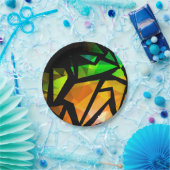 抽象芸術モダンポリゴングラフィティ幾何学DAR ペーパープレート (パーティー)