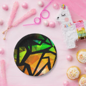 抽象芸術モダンポリゴングラフィティ幾何学DAR ペーパープレート (パーティー)