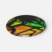 抽象芸術モダンポリゴングラフィティ幾何学DAR ペーパープレート (アングル)