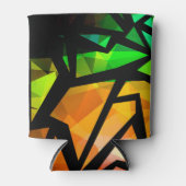 抽象芸術モダンポリゴングラフィティ幾何学DAR 缶クーラー (正面)