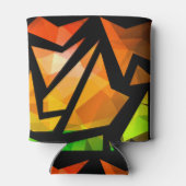 抽象芸術モダンポリゴングラフィティ幾何学DAR 缶クーラー (裏面)