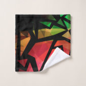 抽象芸術モダンポリゴン落書き バスタオルセット (ウォッシュタオル)