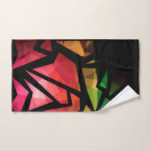 抽象芸術モダンポリゴン落書き バスタオルセット (ハンドタオル)
