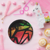 抽象芸術モダンポリゴン落書き ペーパープレート (パーティー)