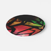 抽象芸術モダンポリゴン落書き ペーパープレート (アングル)