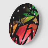 抽象芸術モダンポリゴン落書き ラージ壁時計 (傾斜)