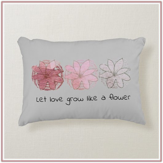 抽象芸術モダンマウーブとグレーフローラ アクセントクッション