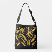 抽象芸術モダンマスクパターン クロスボディバッグ (裏面)