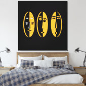 抽象芸術モダンマスク キャンバスプリント (インサイチュ (寝室))