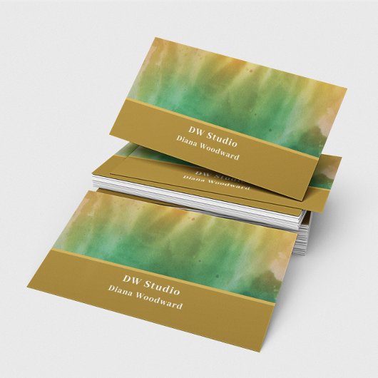 抽象芸術モダンマスタード名刺 名刺