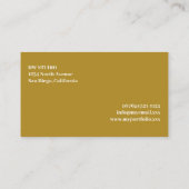 抽象芸術モダンマスタード名刺 名刺 (裏面)