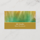 抽象芸術モダンマスタード名刺 名刺 (正面)