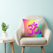 抽象芸術モダンマゼンタOM記号 クッション (椅子)