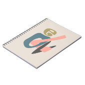 抽象芸術モダンマンガLOVE文字バレンタインデーp ノートブック (左側)