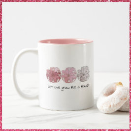 抽象芸術モダンマーブグレーフローラ2トーンCof ツートーンマグカップ