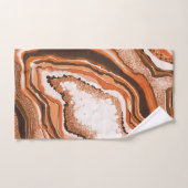 抽象芸術モダンマーリーオレンジカーネリアンジェムストーン バスタオルセット (ハンドタオル)