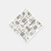 抽象芸術モダンミッドセンチュリースタイル幾何学デザイン スタンダードカクテルナプキン (角)